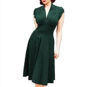 Green 1940s Swing Dress